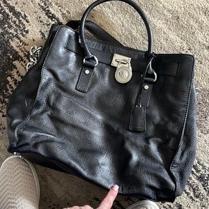 Michael Kors Black Leather Tote
